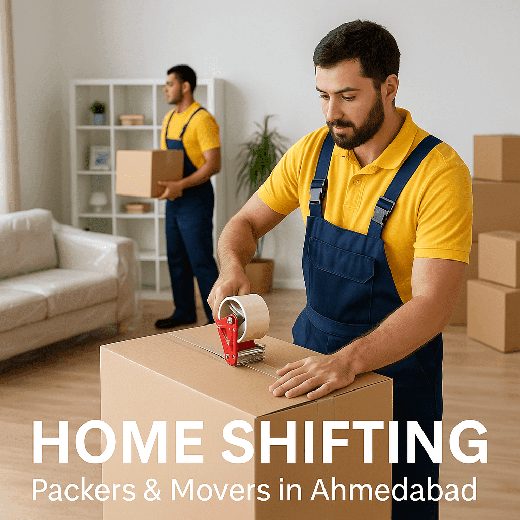"Professional packers and movers Ahmedabad handling household relocation with care"